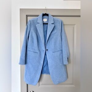 LOFT Plus Size Winter Pea Coat | Powder Blue | Size 14